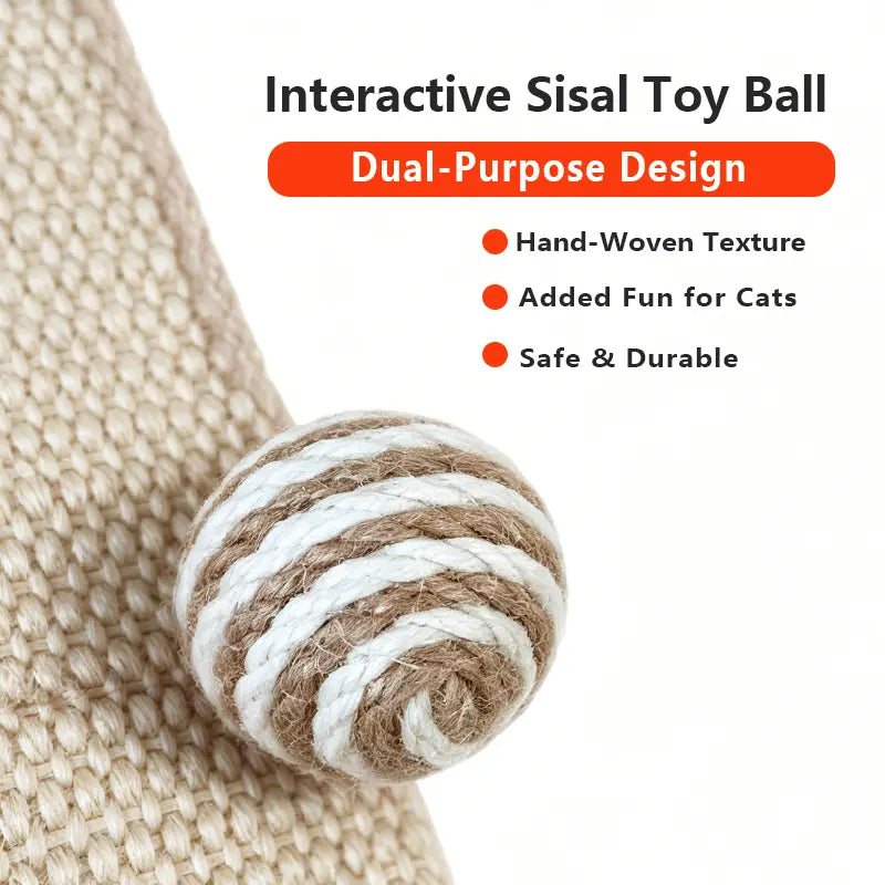Ultimate Durable Cat Scratch Pads - Versatile Sisal Scratcher for All Cat Breeds - Easy to Use Wall & Sofa Claw Grinding Accessories